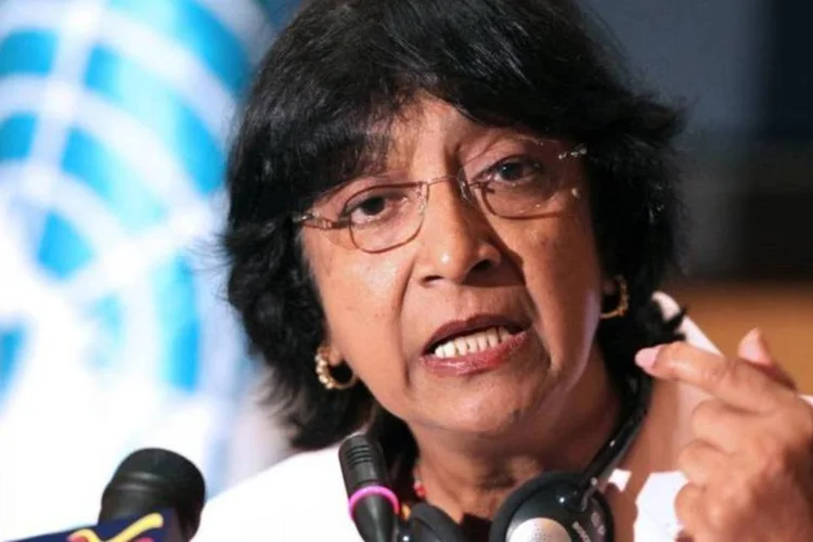 
	A alta comiss&aacute;ria das Na&ccedil;&otilde;es Unidas para os Direitos Humanos, Navi Pillay: alta comiss&aacute;ria&nbsp;espera que este caso terr&iacute;vel marque uma mudan&ccedil;a na &Iacute;ndia
 (AFP)