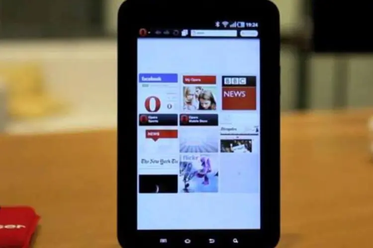 Opera rodando em um tablet com Android (Divulgação/Opera)