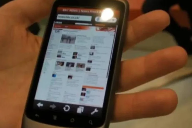 Opera Mobile para Android no smarphone Nexus One