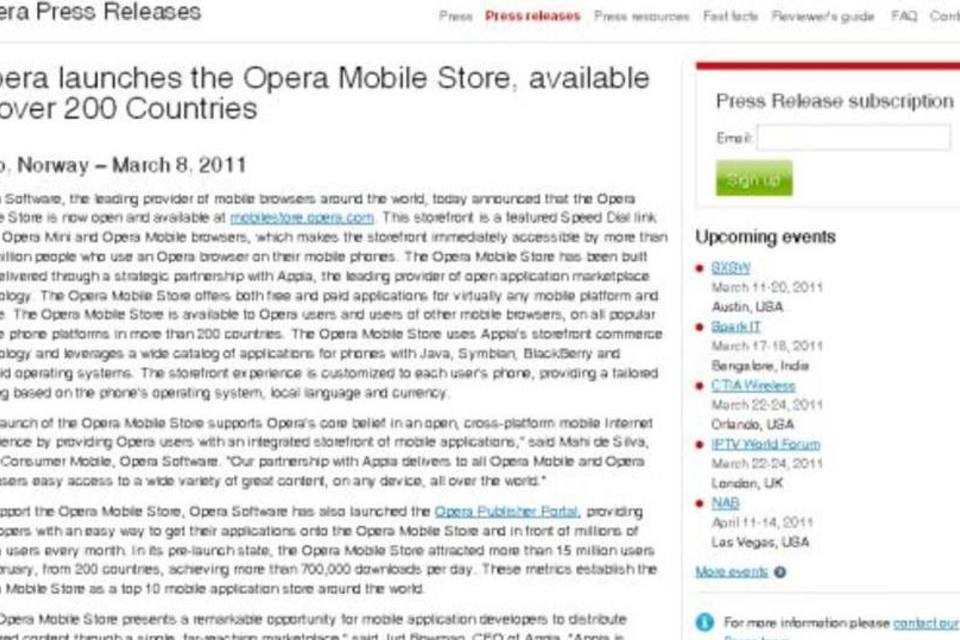 Opera abre loja online de software com Appia