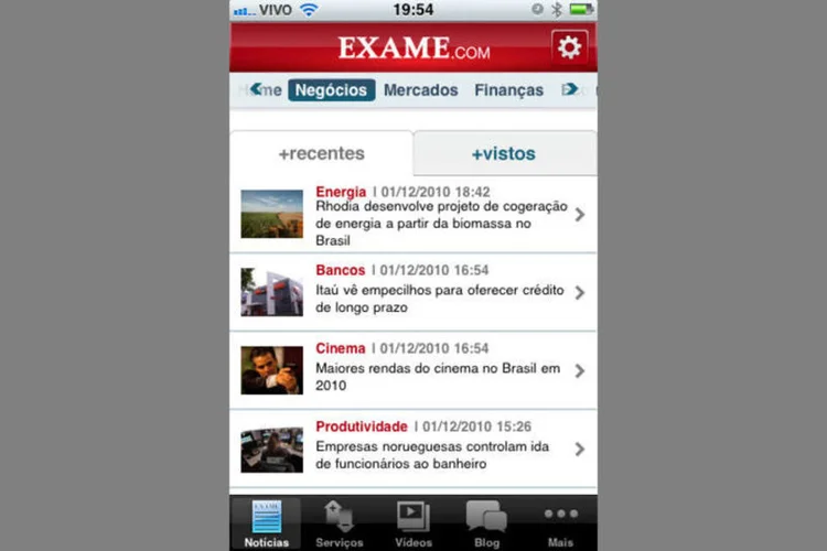 EXAME.com - iPhone (Notícias) (Reprodução)