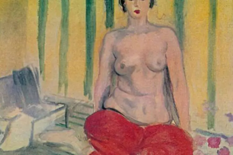 
	Foto da pintura &quot;Odalisque in Red Pants&quot; de Henri Matisse: os agentes do FBI encobertos recuperaram o Matisse em agosto em Miami e prenderam os dois suspeitos
 (AFP)