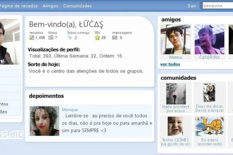 Orkut: montagem com dados do Facebook é feita por app (Reprodução/Exame.com/Reprodução)