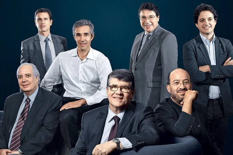 
	Ricardo Villela Marino, Wilson Ferreira J&uacute;nior, Carlos Jereissati Filho, Jos&eacute; Erm&iacute;rio de Moraes Neto, Pedro Paulo Diniz, Rubens Ometto, e Jos&eacute; Roberto Marinho: apoio a prefeituras
 (Germano Luders/Exame)