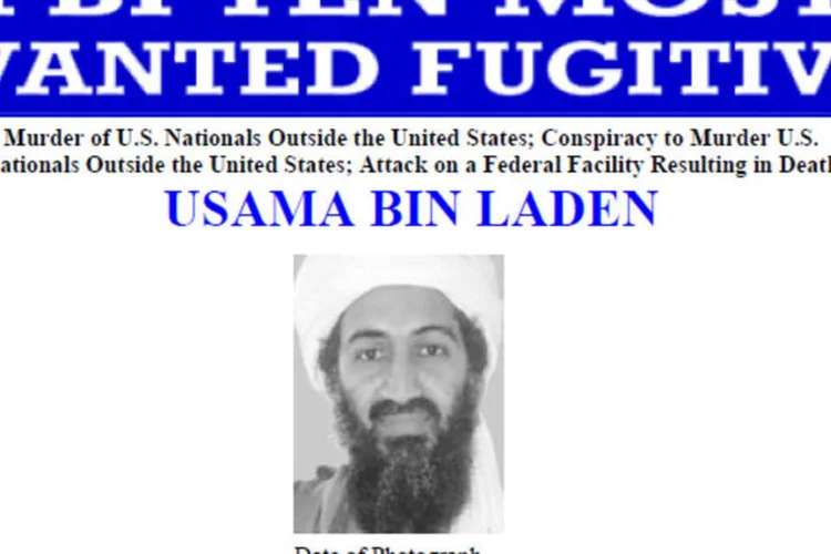 Anúncio oficial do FBI que aponta Osama bin Laden como um dos terroristas mais procurados do mundo (Divulgação/Federal Bureau of Investigation (FBI))