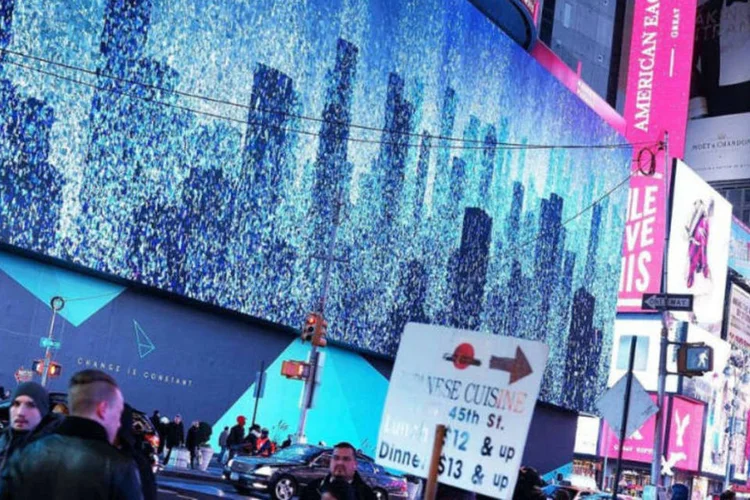 Novo outdoor em Nova York: do tamanho de um campo de futebol americano (AFP)
