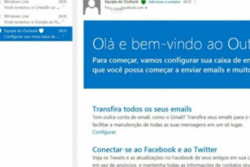 Outlook, Hotmail e Skydrive sofrem instabilidade nesta terça