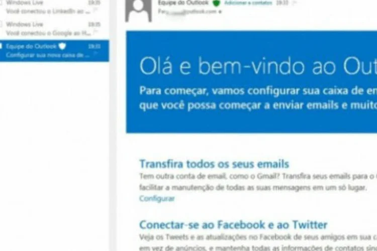 
	O Outlook.com e suas ferramentas de armazenamento em nuvem &eacute; a aposta da Microsoft para receber novos usu&aacute;rios. A interface limpa &eacute; um esfor&ccedil;o para rejuvenescer o popular Hotmail
 (Reprodução)