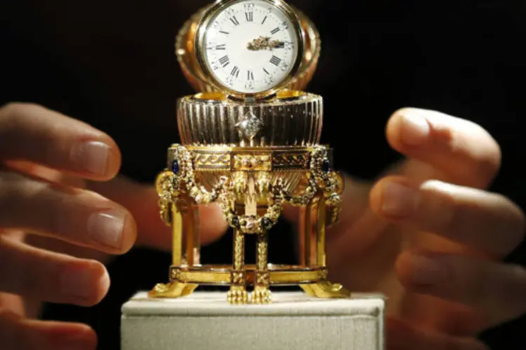 
	Ovo de P&aacute;scoa faberg&eacute;:&nbsp;joalheria de luxo foi fundada em 1842 em S&atilde;o Petersburgo
 (Olívia Harris/Reuters)