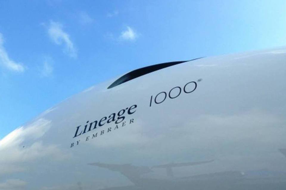Lineage 1000, jatinho executivo da Embraer (Saulo Pereira Guimarães/EXAME.com)