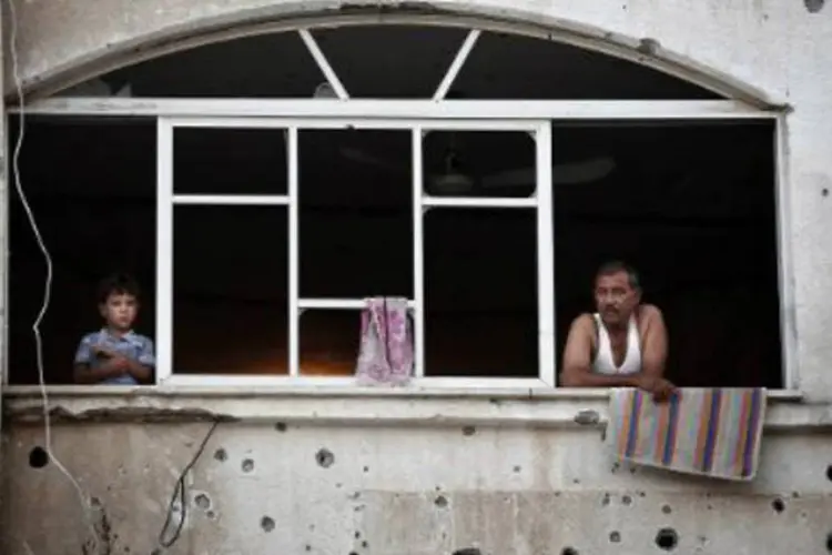 Palestinos em Gaza: não foi revelada situação de discussões por trégua duradoura (AFP)