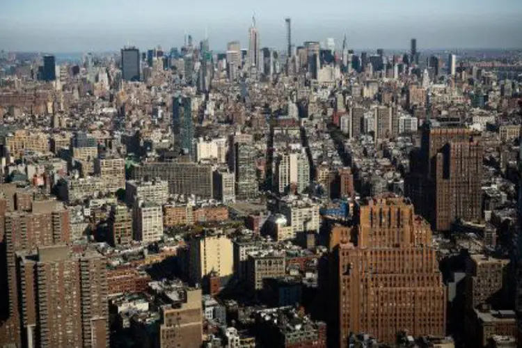 
	Vista de Nova York: as autoridades t&ecirc;m consci&ecirc;ncia do novo v&iacute;deo do EI que &quot;menciona Times Square&quot;, um ponto emblem&aacute;tico da cidade
 (AFP/ Andrew Burton)