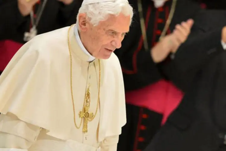 
	O papa Bento XVI:&nbsp;o papa, cuja sa&iacute;da est&aacute; marcada para o dia 28 de fevereiro, informou j&aacute; n&atilde;o ter mais for&ccedil;as para conduzir a Igreja de Deus.
 (Alberto Pizzoli/AFP)