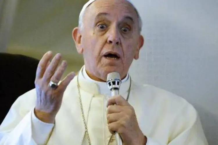 
	Papa Francisco: ele &quot;ficou fortemente impressionado pela grande f&eacute; da mulher&quot;
 (Vincenzo Pinto/AFP)