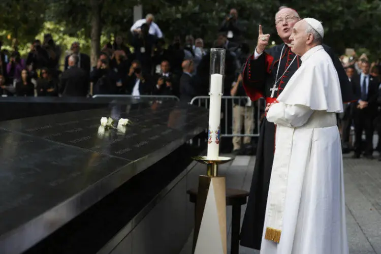 
	Papa Francisco em Nova York: cerca de 1,5 milh&atilde;o de pessoas de todo o mundo s&atilde;o esperadas neste fim de semana
 (Jin Lee/9-11MemorialMuseum/POOL/Reuters)