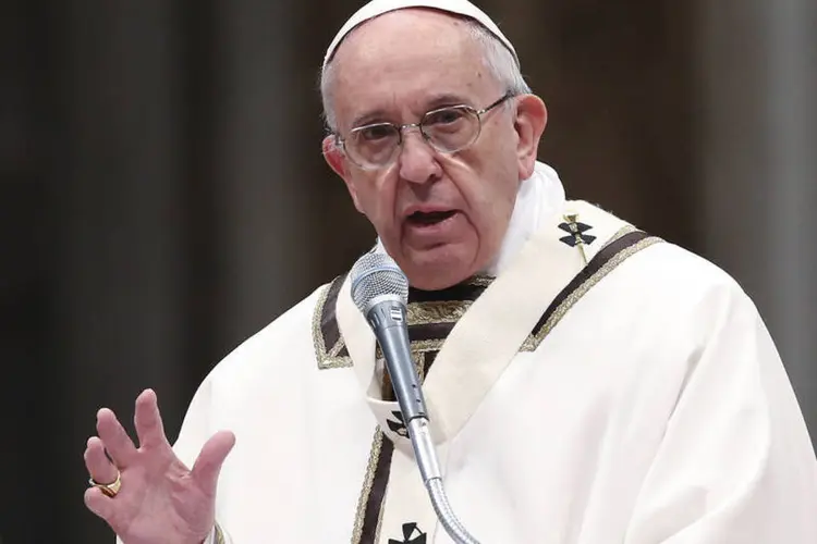 
	Papa Francisco: o papa fez seus coment&aacute;rios contundentes na presen&ccedil;a de grandes l&iacute;deres da Uni&atilde;o Europeia
 (Stefano Rellandini / Reuters)