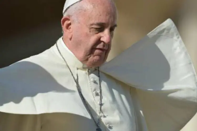 O papa Francisco: a Cúria sofre de "infidelidades ao Evangelho" e de "doenças que precisa aprender a curar", disse (Vincenzo Pinto/AFP)