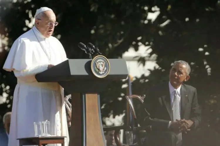 
	Papa Francisco faz pronunciamento na Casa Branca
 (REUTERS/Jonathan Ernst)