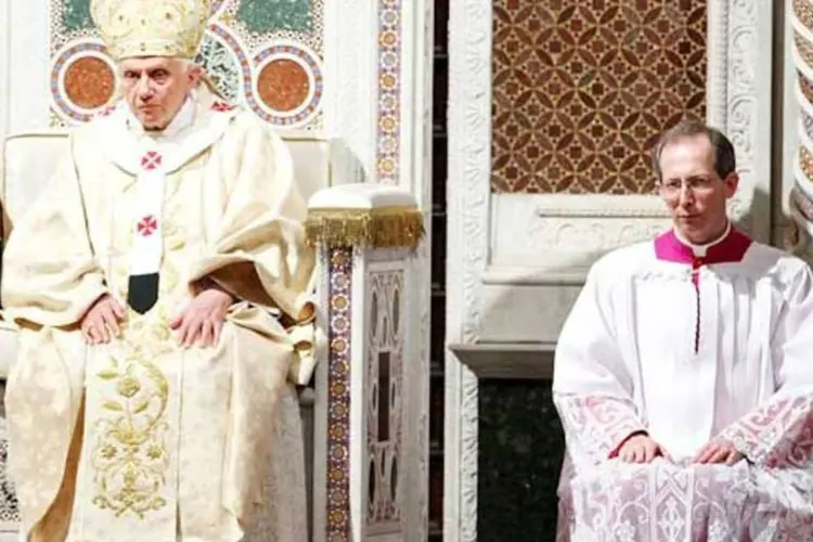 Papa Bento XVI na missa de Páscoa (Getty Images)