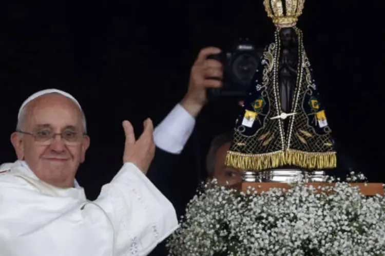 
	Papa Francisco em Aparecida do Norte durante a Jornada Mundial da Juventude de 2013
 (Stefano Rellandini/Reuters)