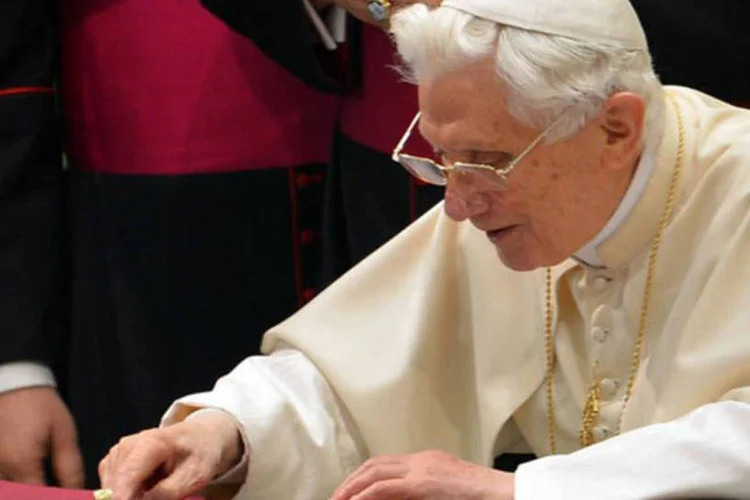 
	O papa Bento XVI: &quot;Ele me disse que seu desejo &eacute; ir, e deu sua ben&ccedil;&atilde;o a todos os trabalhos que estamos executando no Rio de Janeiro&quot;, disse Dom Orani.
 (©afp.com / Vincenzo Pinto)