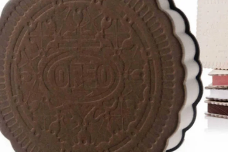Papelaria faz bloquinhos com aroma e formato de Oreo: bloquinhos foram feitos para ação de lançamento do biscoito entre funcionários da empresa no Brasil (Divulgação)