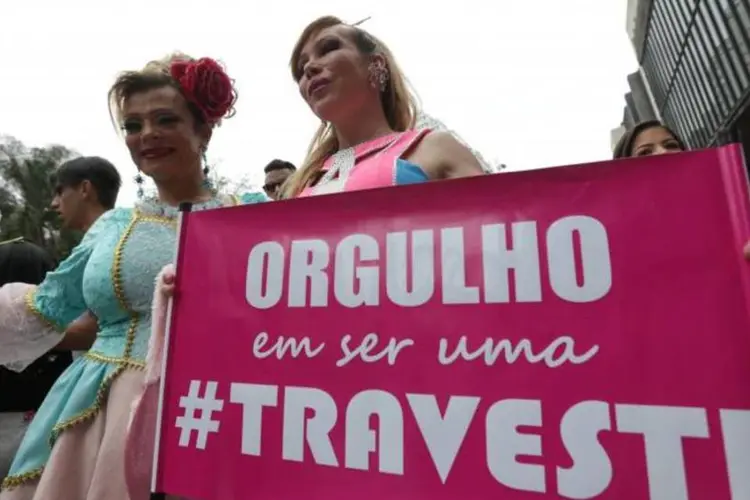 Travestis também marcaram presença na Avenida Paulista (Paulo Pinto/Fotos Públicas)