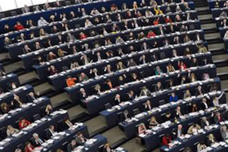 
	Vista de sess&atilde;o do parlamento europeu: a Espanha e a It&aacute;lia se negaram a dar sua aprova&ccedil;&atilde;o por considerarem que seus idiomas foram discriminados na nova normativa (Patrick Hertzog/AFP)