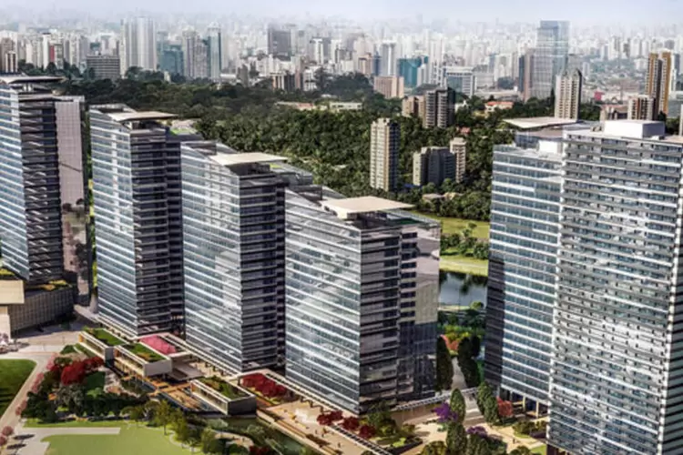 Parque da Cidade, da Odebrecht, em São Paulo: torres corporativas e residenciais, shopping, hotel, teatro e restaurantes em um só lugar (Divulgação)