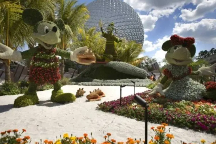 O parque temático Epcot, da Disney, em Orlando, Flórida (JIM WATSON/AFP)
