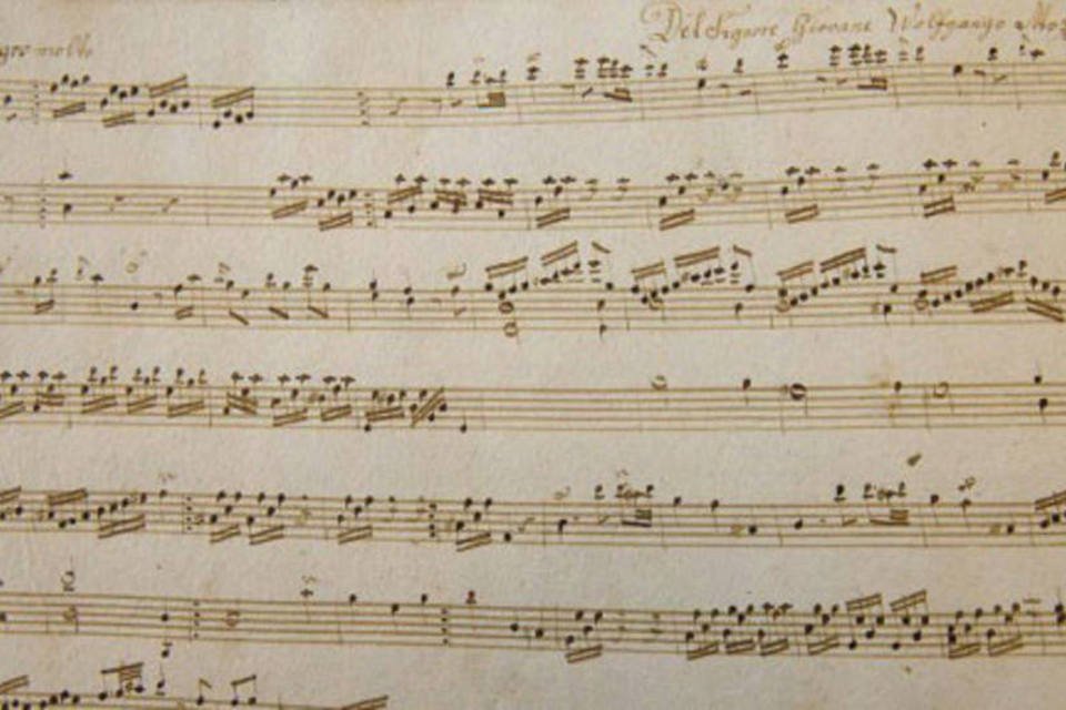 Carta de Mozart é leiloada por US$ 217 mil nos EUA