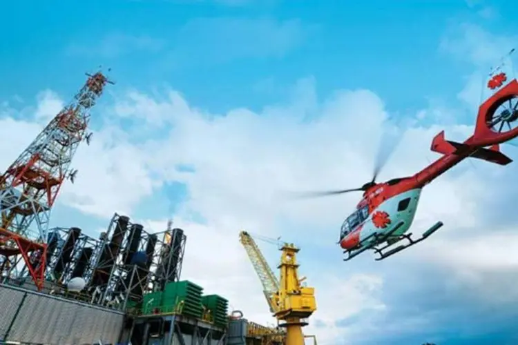 Plataforma da Petrobras: helicóptero que desapareceu levava quatro pesoas (Germano Lüders/EXAME.com)