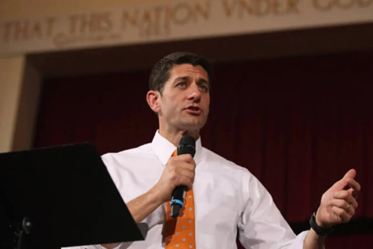 O vice de Romney, Paul Ryan: o plano de Ryan é privatizar parcialmente o Medicare até 2022, acabar totalmente com a reforma (Scott Olson/Getty Images)