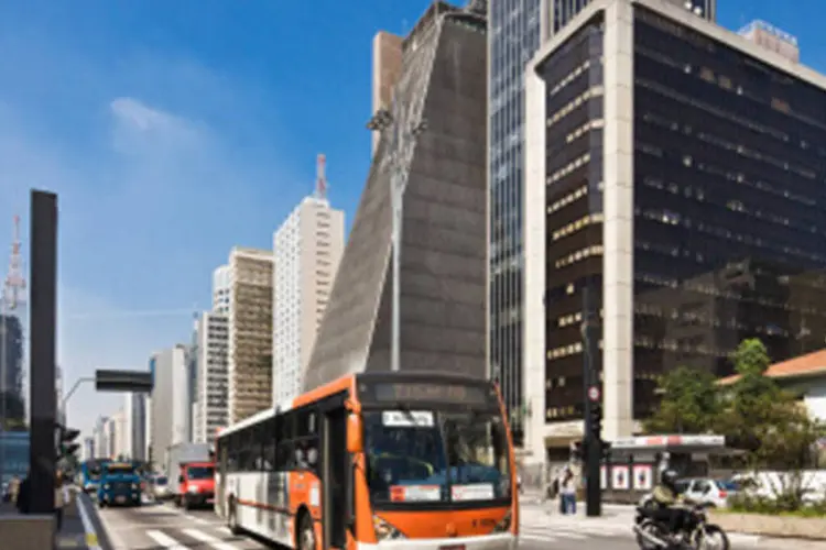 Ônibus em São Paulo congelamento da passagem no primeiro ano de governo havia sido uma das promessas de Doria na campanha eleitoral (GettyImages/Getty Images)