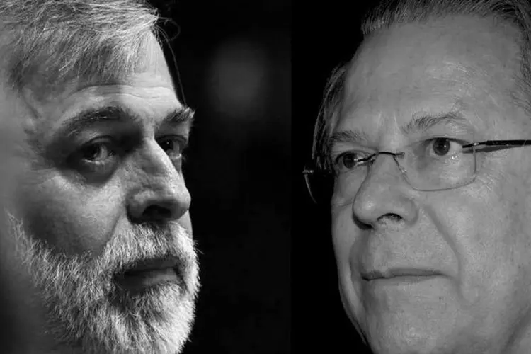 Paulo Roberto Costa e José Dirceu: dois dos principais envolvidos nos esquemas da Petrobras e do mensalão
 (Montagem/ Exame.com)