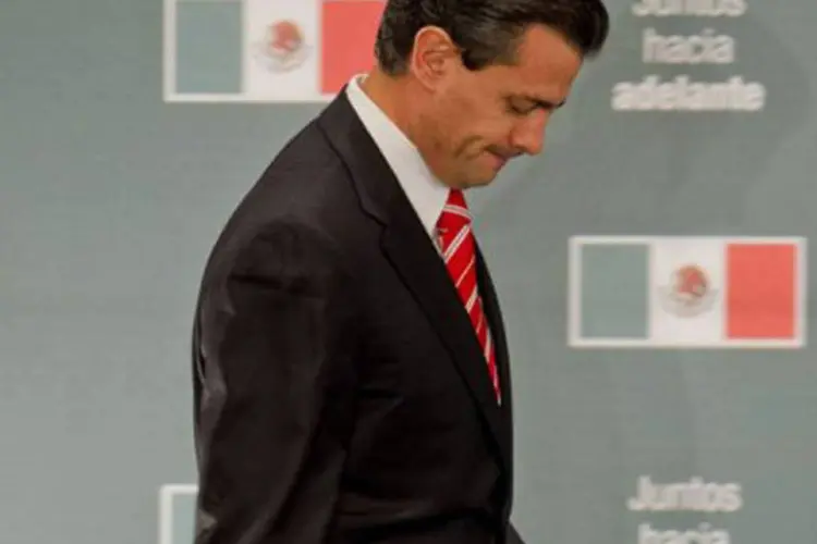
	O presidente do M&eacute;xico, Enrique Pe&ntilde;a Nieto: epis&oacute;dio degringolou em mais um poss&iacute;vel constrangimento para o presidente
 (Alfredo Estrella/AFP)
