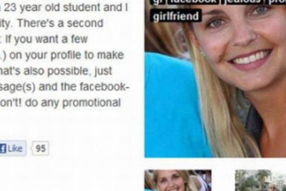 Garota cobra 5 dólares para fingir ser namorada no Facebook