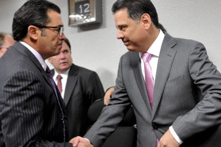Marconi Perillo (PSDB), antes do início da sessão de CPMI do Cachoeira: história da casa está mal contada, diz relator (Geraldo Magela/Agência Senado)