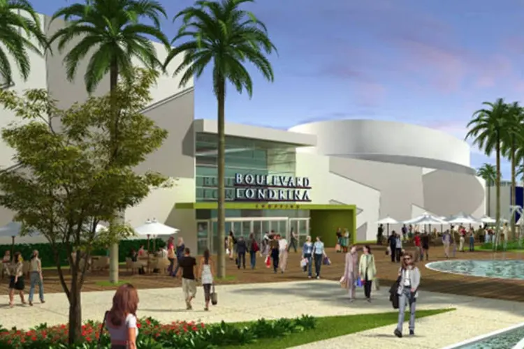 
	Perspectiva do Boulevard Londrina Shopping, da Sonae Sierra: vendas totalizaram R$ 993,5 milh&otilde;es no primeiro trimestre de 2014
 (Divulgação)