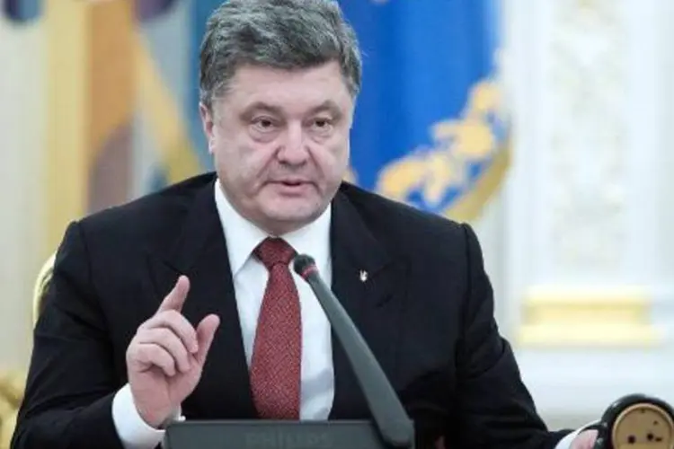 
	O presidente da Ucr&acirc;nia, Petro Poroshenko: projeto &eacute; apoiado pelo bloco pol&iacute;tico do presidente
 (Mykhaylo Markiv/AFP)