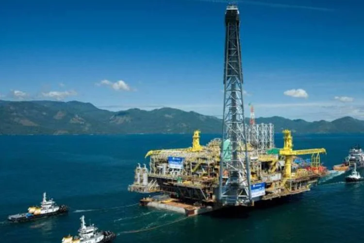 Plataforma da Petrobras: produção anual média da empresa bateu recorde (Divulgação)
