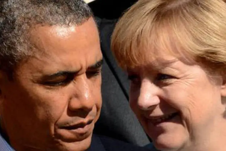 Obama e Merkel no G20: "o presidente declarou seu grande apreço pela amizade da chanceler Merkel", diz comunicado da Casa Branca (Kirill Kudryavtsev/AFP)