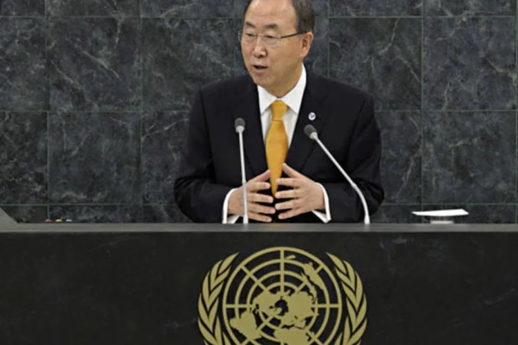 O secretário-geral da ONU, Ban Ki-moon: "uma vitória militar na Síria é uma ilusão", disse (Andrew Burton/Pool/Reuters)