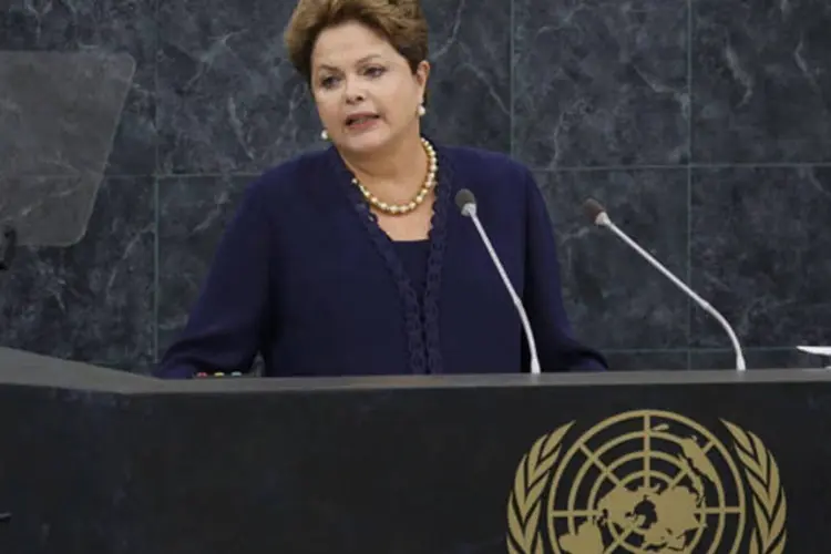 
	Dilma Rousseff discursa na ONU:&nbsp;secret&aacute;rio-geral da ONU, Ban Ki-moon e quatro netos de Mandela tamb&eacute;m falar&atilde;o neste ato
 (Mike Segar/Reuters)