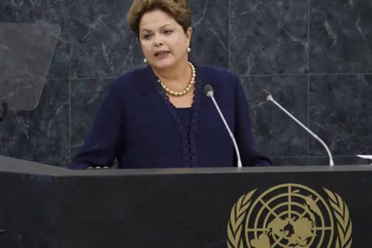 
	Dilma Rousseff discursa na ONU: &nbsp;&quot;Esse f&oacute;rum pol&iacute;tico oferece &agrave; comunidade nova arquitetura capaz de responder aos desafios&quot;
 (Mike Segar/Reuters)