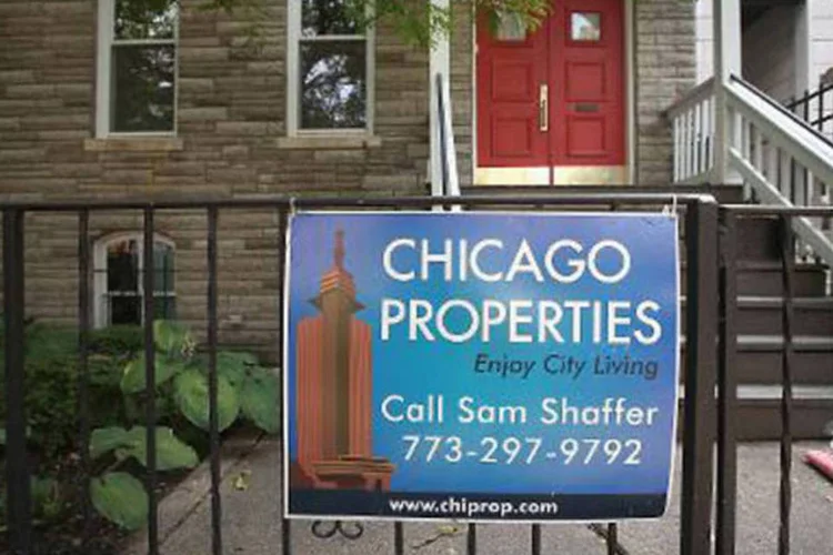 Casa à venda em Chicago: foram registradas 421 mil transações em agosto, uma alta de 7,9% em relação a julho (Scott Olson/AFP)