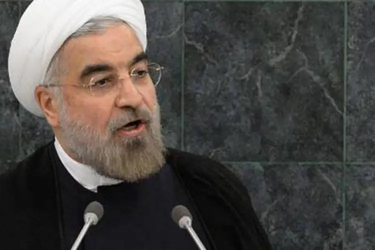
	O presidente iraniano, Hassan Rohani: &quot;esses fatos mostram as condi&ccedil;&otilde;es que herdamos do governo anterior e em quais condi&ccedil;&otilde;es precisamos lidar com os problemas&quot;
 (Brendan McDermid/AFP)