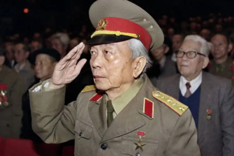 Vo Nguyen Giap, general vietnamita: enquetes dos jornais no país mostravam que o veterano general era um dos personagem mais admirados entre a juventude vietnamita (Getty Images)