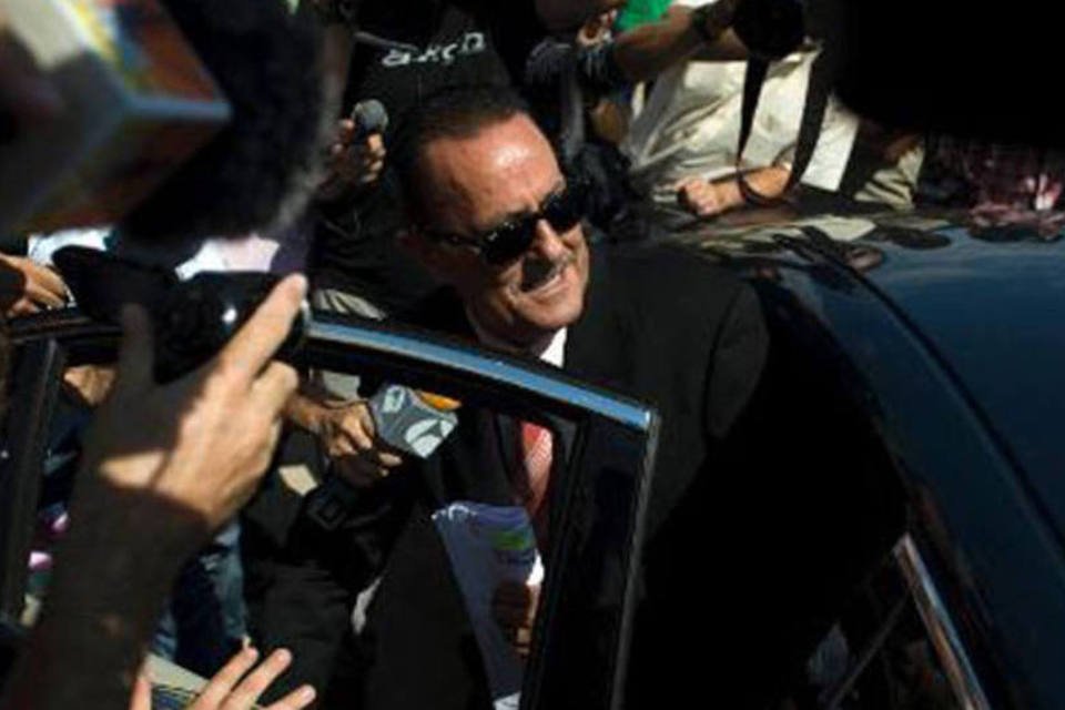 O ex-prefeito de Marbella, Julián Muñoz, deixa o tribunal: magnitude do escândalo, revelado em 2006, em pleno auge da bolha imobiliária espanhola (Jorge Guerrero/AFP)
