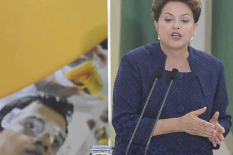 
	Dilma Rousseff durante lan&ccedil;amento do Pronatec: programa foi criado em 2011 e mais de 4,6 milh&otilde;es de alunos est&atilde;o matriculados em algum curso ou j&aacute; se formaram
 (Wilson Dias/ABr)